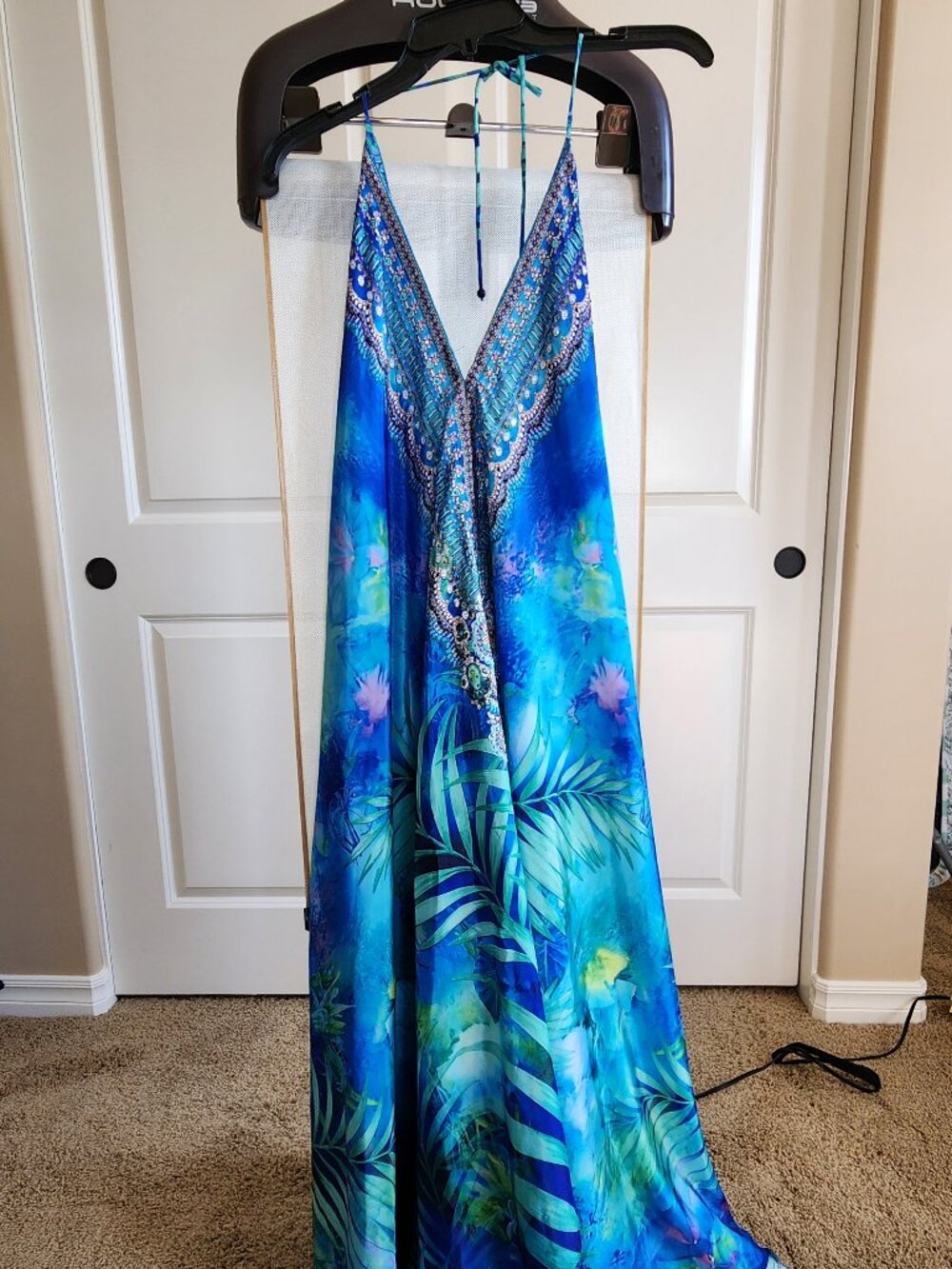 COF Sandra Dress Shahida Parides Ocean Blue Convertible Maxi Dress OS